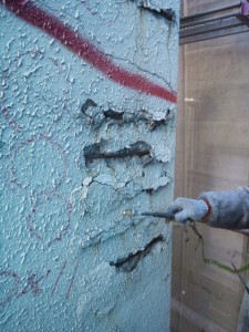 鉄筋爆裂打診調査