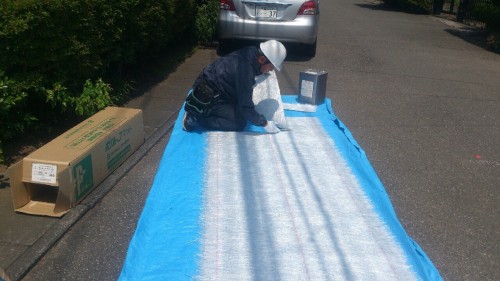 マット裁断全景