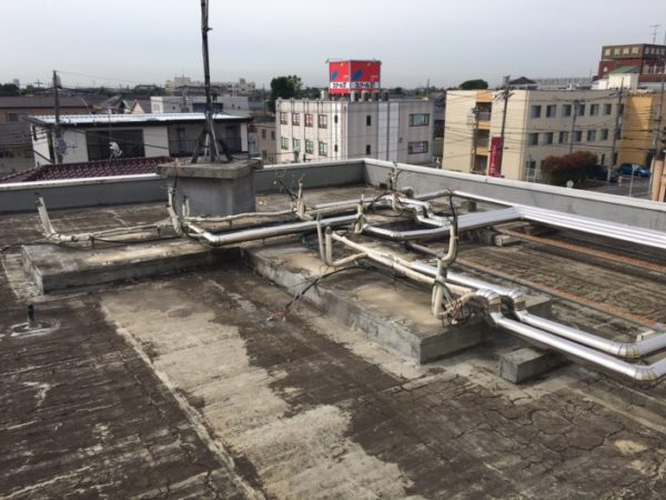 埼玉県越谷市千間台の鉄骨マンション｜屋上の防水工事の施工事例