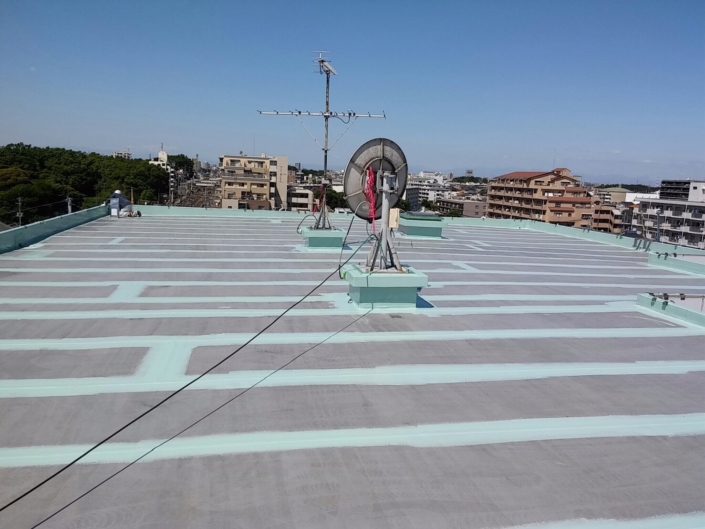 さいたま市緑区東浦和の某鉄骨マンション｜各所屋根の防水工事（メンテナンス） 施工事例
