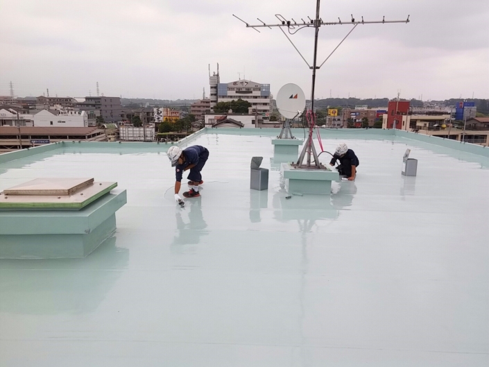 さいたま市緑区東浦和の某鉄骨マンション｜各所屋根の防水工事（メンテナンス） 施工事例