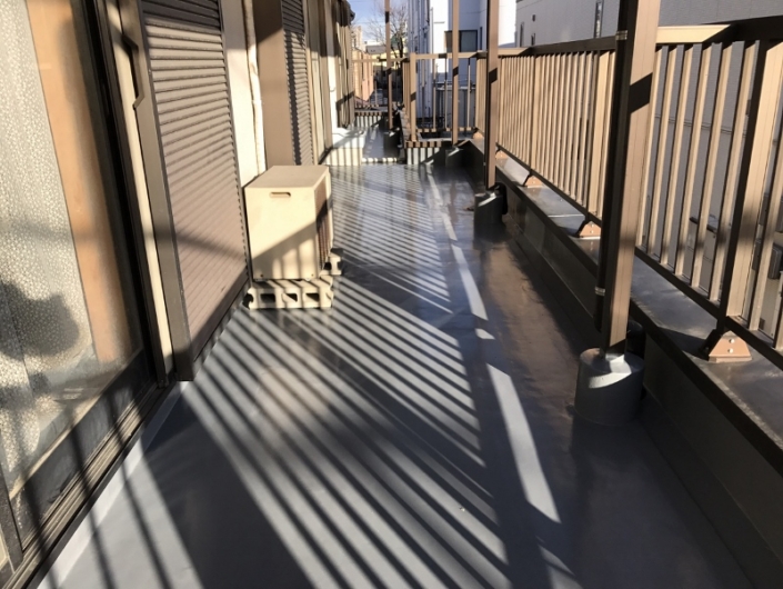 雨漏りが発生してるベランダの防水工事（通気緩衝工法）｜さいたま市浦和区の戸建住宅にて雨漏り修理