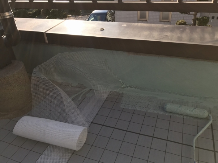 雨漏りが発生してるベランダの防水工事（通気緩衝工法）｜さいたま市浦和区の戸建住宅にて雨漏り修理