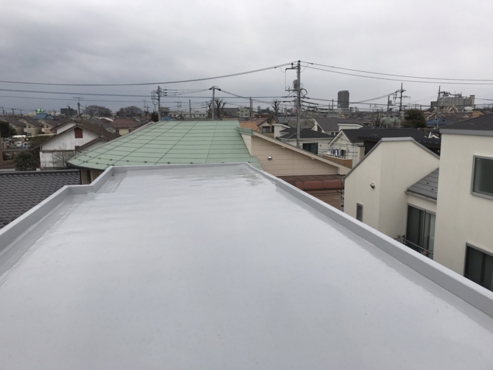 雨漏りが原因の屋上防水工事（ウレタン防水）｜東京都練馬区のI様邸にて雨漏り修理
