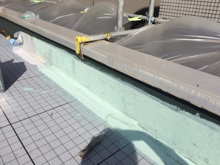 大規模修繕にて屋上の防水工事（ウレタン塗膜・通気緩衝工法）｜茨城県つくばみらい市のHマンションにて雨漏り修理