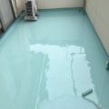 ベランダのウレタン2層目の塗布｜埼玉県上尾市のE様邸にて雨漏り修理