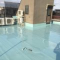 ウレタン2層目の塗装｜東京都豊島区のビルにて屋上の防水工事