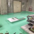 東京都多摩区の某大学にて床の塗装工事（ケミクリートMSL・低臭仕様）