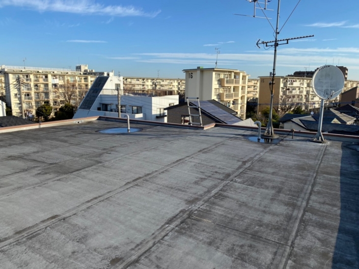 防水工事前の屋上