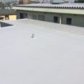 屋上防水に伴う保護トップコートの塗装｜茨城県守谷市のM様邸にて防水工事中
