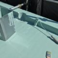 屋上の防水工事に伴う2層目のウレタン塗布｜茨城県取手市のK様邸にて雨漏り修理