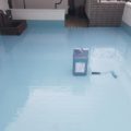 防水シート劣化に伴う屋上の防水工事（2層目のウレタン塗布）｜茨城県桜川市のT様邸にて雨漏り